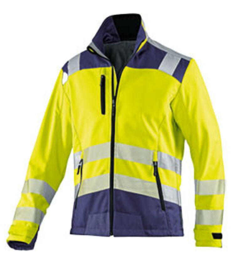 Kübler Workwear Reflectiq, Warnschutz, Arbeitskleidung, Straßenbau, Warnschutzsoftshelljacke, PSA 2