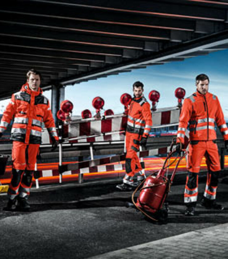 Kübler Reflectiq Workwear, Warnschutz Kollektion, Arbeitskleidung, Straßenbau